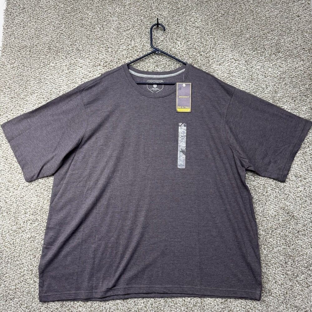 Architect Brand Shirt Men 4XL Gray Steel Heather Cotton Poly Blend Crew Neck New